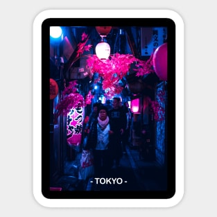 Tokyo Street Neon Synthwave Sticker